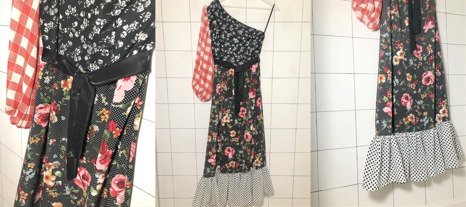 Four prints one dress